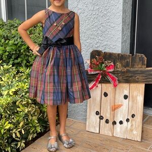 Ralph Lauren Holiday Christmas girls' fit-and-flare tartan plaid dress Size 5